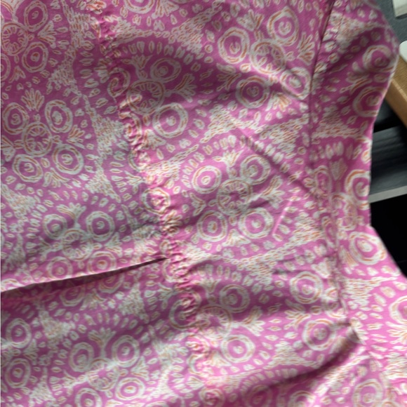💗 Talbots Pink Patterned Cotton Button Down Shirt Lightweight Small 💗 - Picture 9 of 16